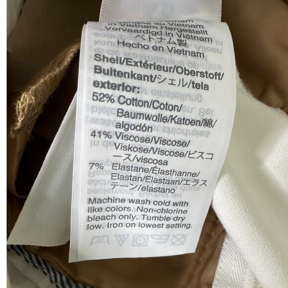 J.Crew Martie Crop Bi Stretch Pullon Ankle Dress Pant Trousers Side Zip 4 White - Picture 11 of 15